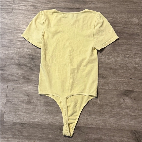 Free People “Intimately” Clean Lines Tee Bodysuit — Butter - Picture 3 of 8